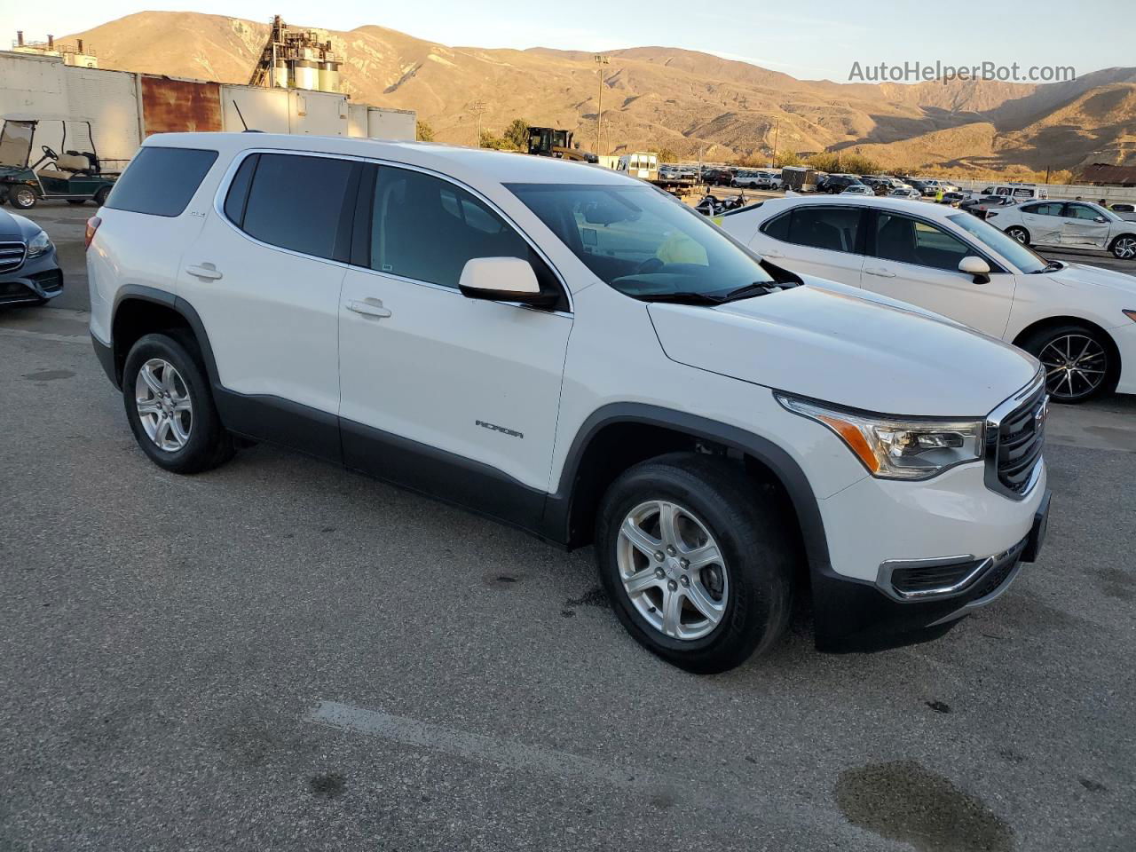 2019 Gmc Acadia Sle White vin: 1GKKNKLA0KZ110107