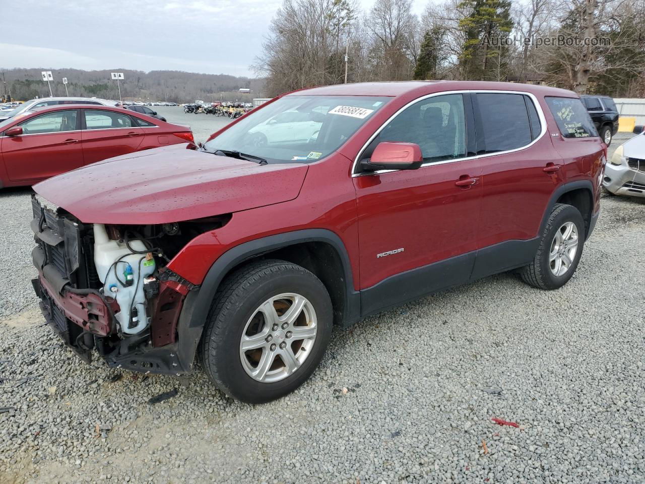 2019 Gmc Acadia Sle Red vin: 1GKKNKLA0KZ227038