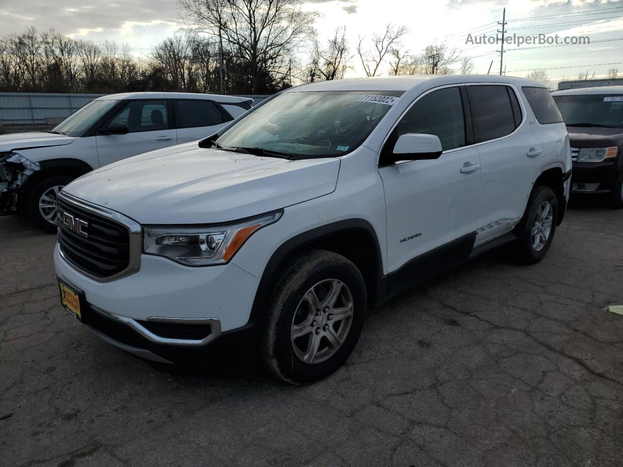 2019 Gmc Acadia Sle White vin: 1GKKNKLA2KZ233584