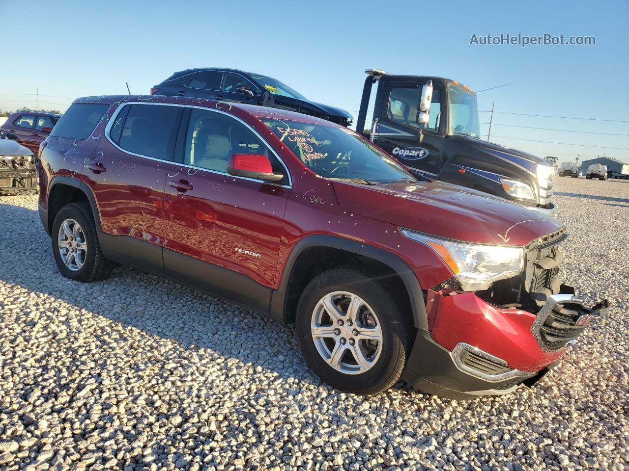 2019 Gmc Acadia Sle Темно-бордовый vin: 1GKKNKLA2KZ296488