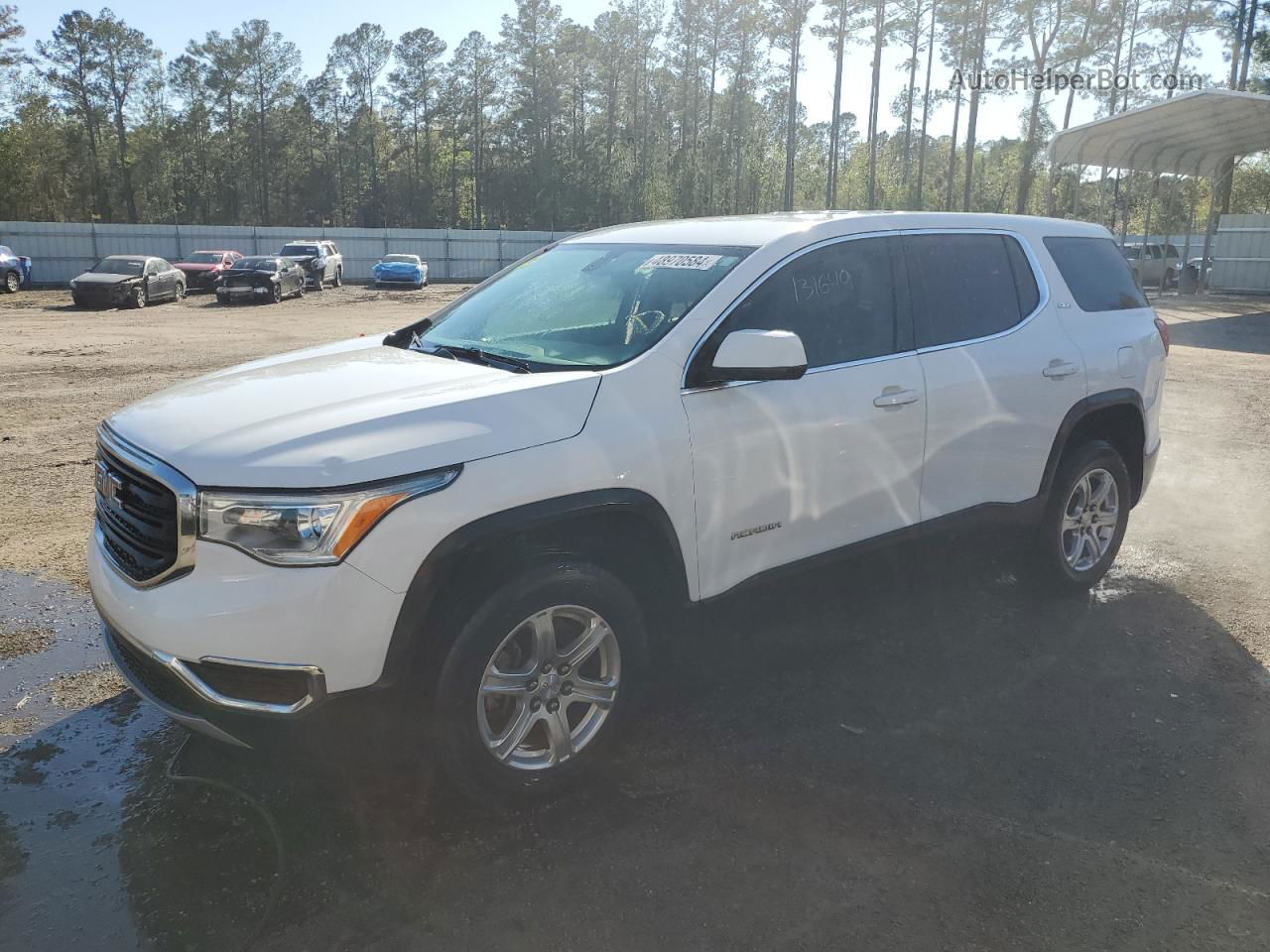 2019 Gmc Acadia Sle White vin: 1GKKNKLA5KZ214429