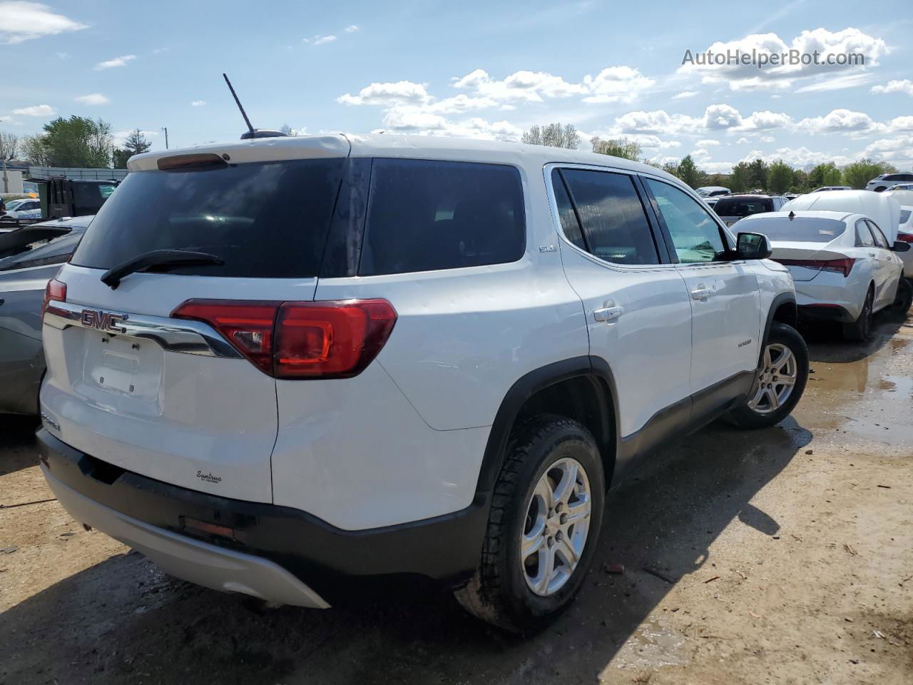 2019 Gmc Acadia Sle White vin: 1GKKNKLA6KZ126814