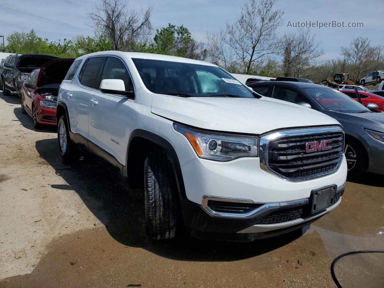 2019 Gmc Acadia Sle White vin: 1GKKNKLA6KZ126814