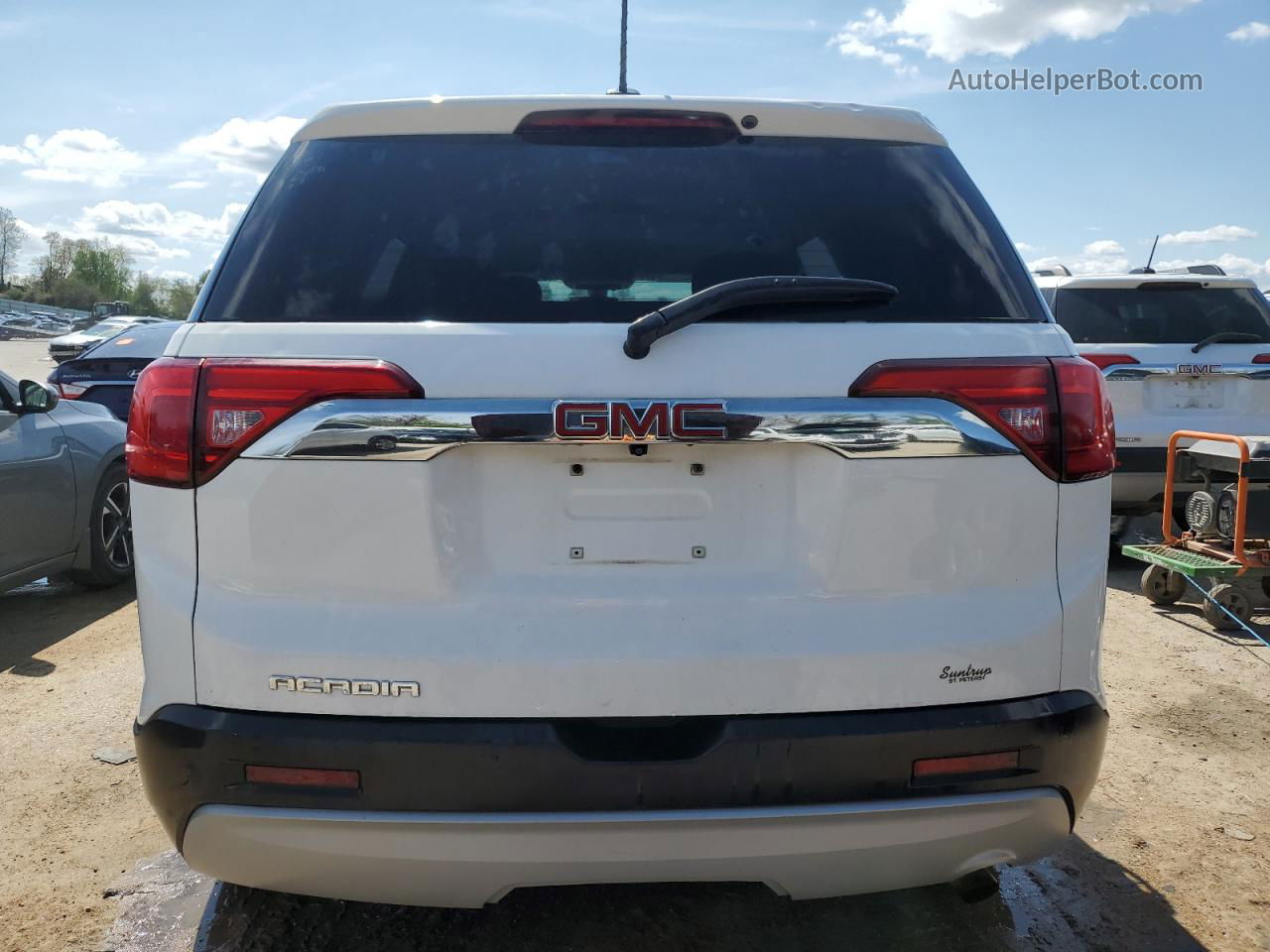 2019 Gmc Acadia Sle White vin: 1GKKNKLA6KZ126814