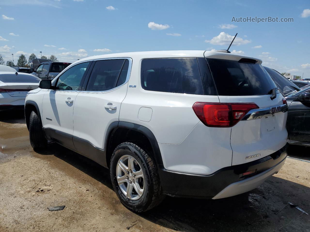 2019 Gmc Acadia Sle White vin: 1GKKNKLA6KZ126814