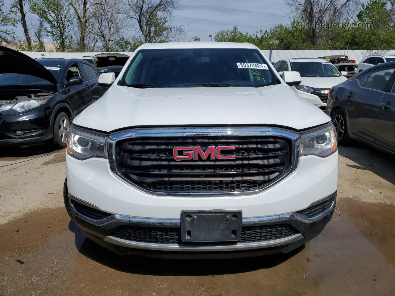 2019 Gmc Acadia Sle White vin: 1GKKNKLA6KZ126814