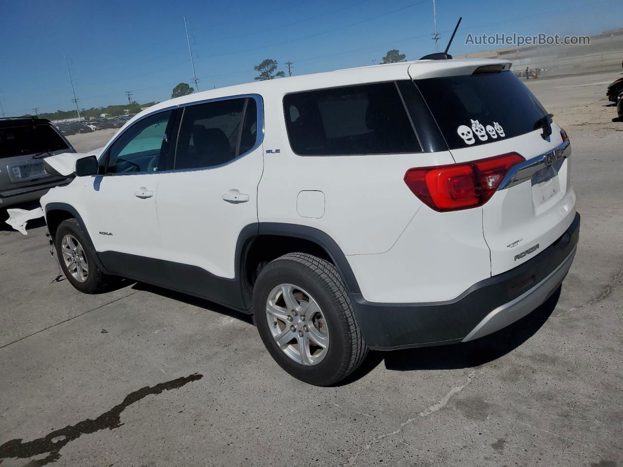 2019 Gmc Acadia Sle White vin: 1GKKNKLA6KZ198855