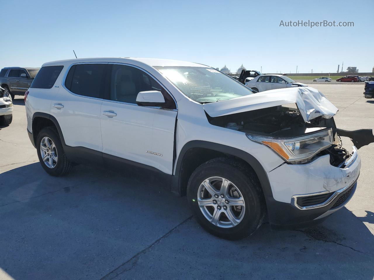 2019 Gmc Acadia Sle White vin: 1GKKNKLA6KZ198855