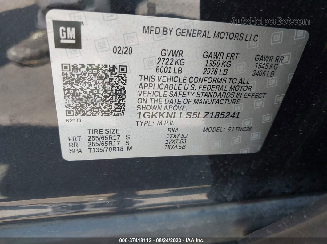 2020 Gmc Acadia At4 Gray vin: 1GKKNLLS5LZ185241