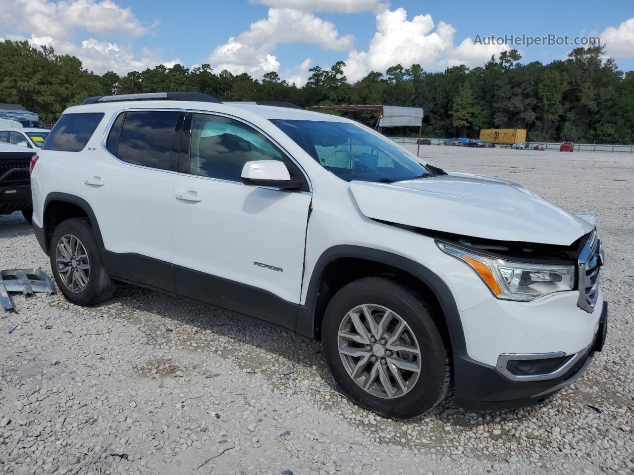 2019 Gmc Acadia Sle White vin: 1GKKNLLS6KZ161660