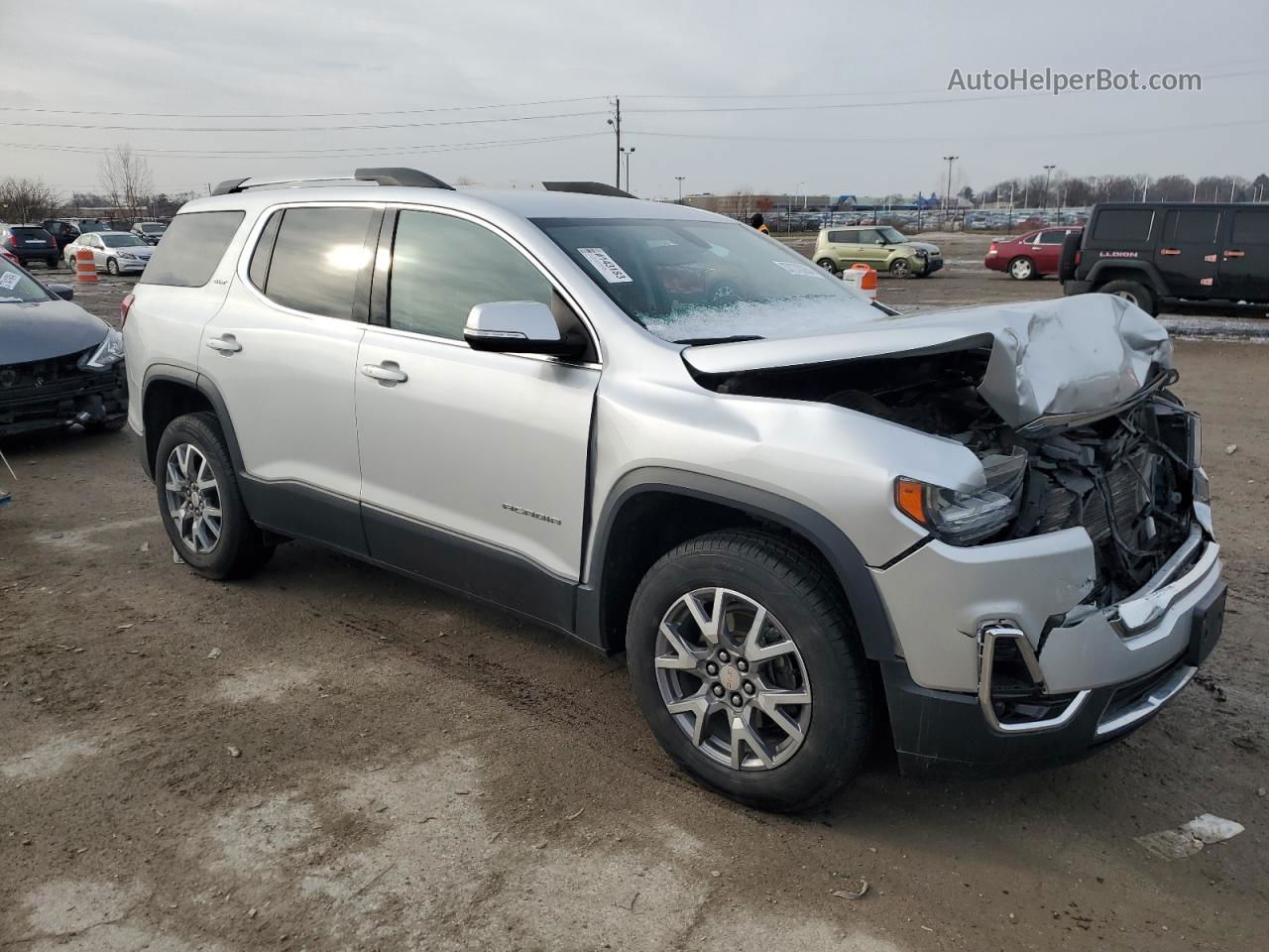 2020 Gmc Acadia Slt Silver vin: 1GKKNML44LZ185335