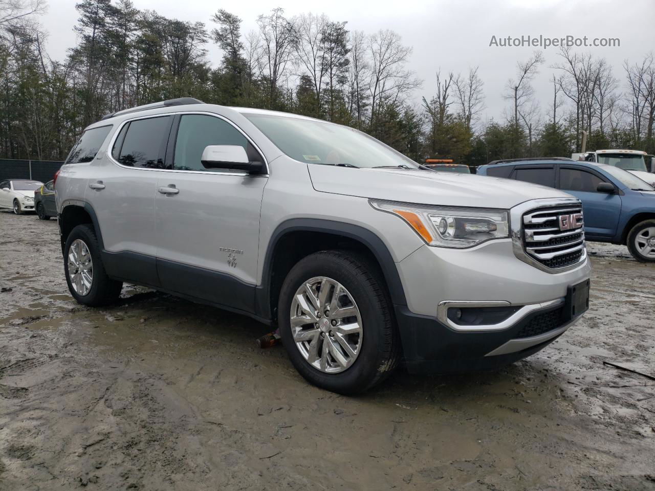 2019 Gmc Acadia Slt-1 Silver vin: 1GKKNMLA5KZ281687