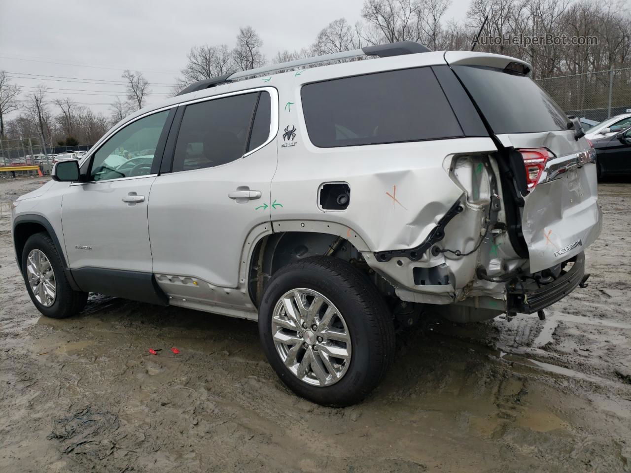 2019 Gmc Acadia Slt-1 Silver vin: 1GKKNMLA5KZ281687