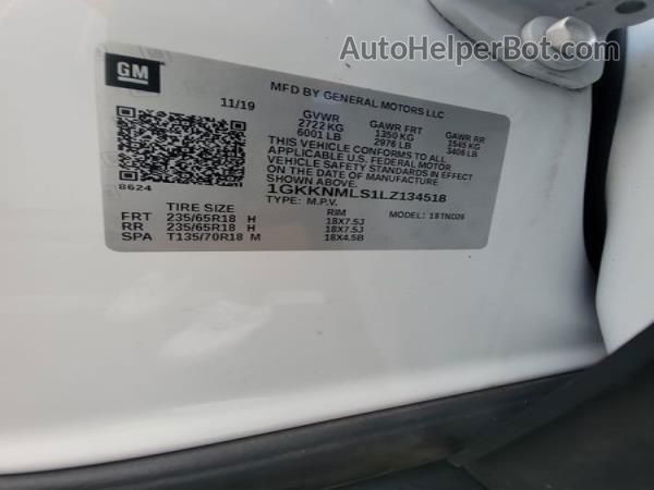 2020 Gmc Acadia Slt Неизвестно vin: 1GKKNMLS1LZ134518