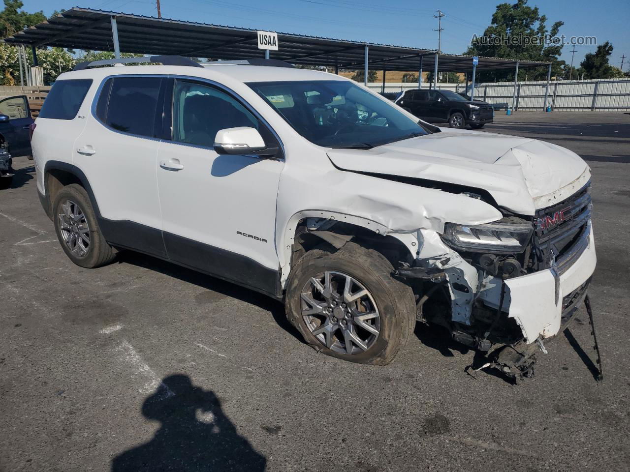 2020 Gmc Acadia Slt White vin: 1GKKNMLS3LZ138487