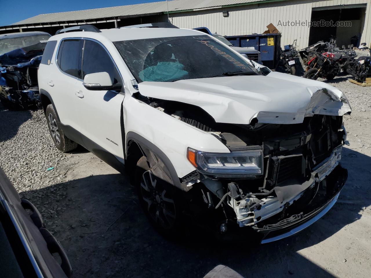 2020 Gmc Acadia Slt White vin: 1GKKNMLS6LZ239863