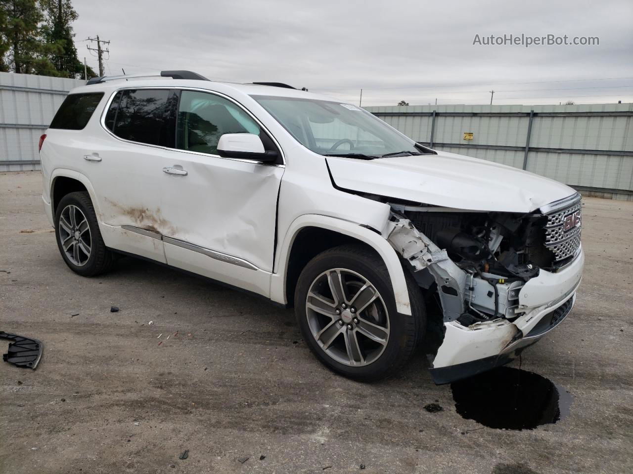 2019 Gmc Acadia Denali White vin: 1GKKNPLS4KZ161406