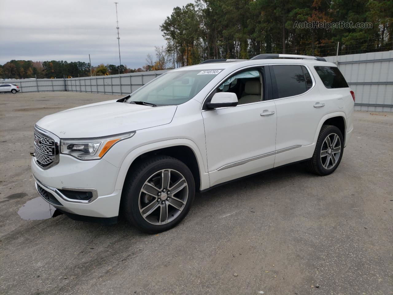 2019 Gmc Acadia Denali White vin: 1GKKNPLS4KZ161406