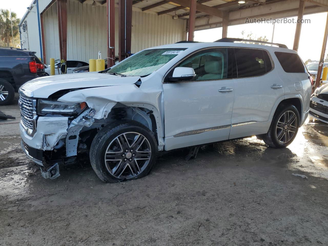 2020 Gmc Acadia Denali White vin: 1GKKNPLS7LZ209787