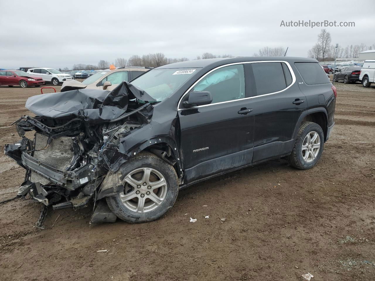 2019 Gmc Acadia Sle Black vin: 1GKKNRLS6KZ153710