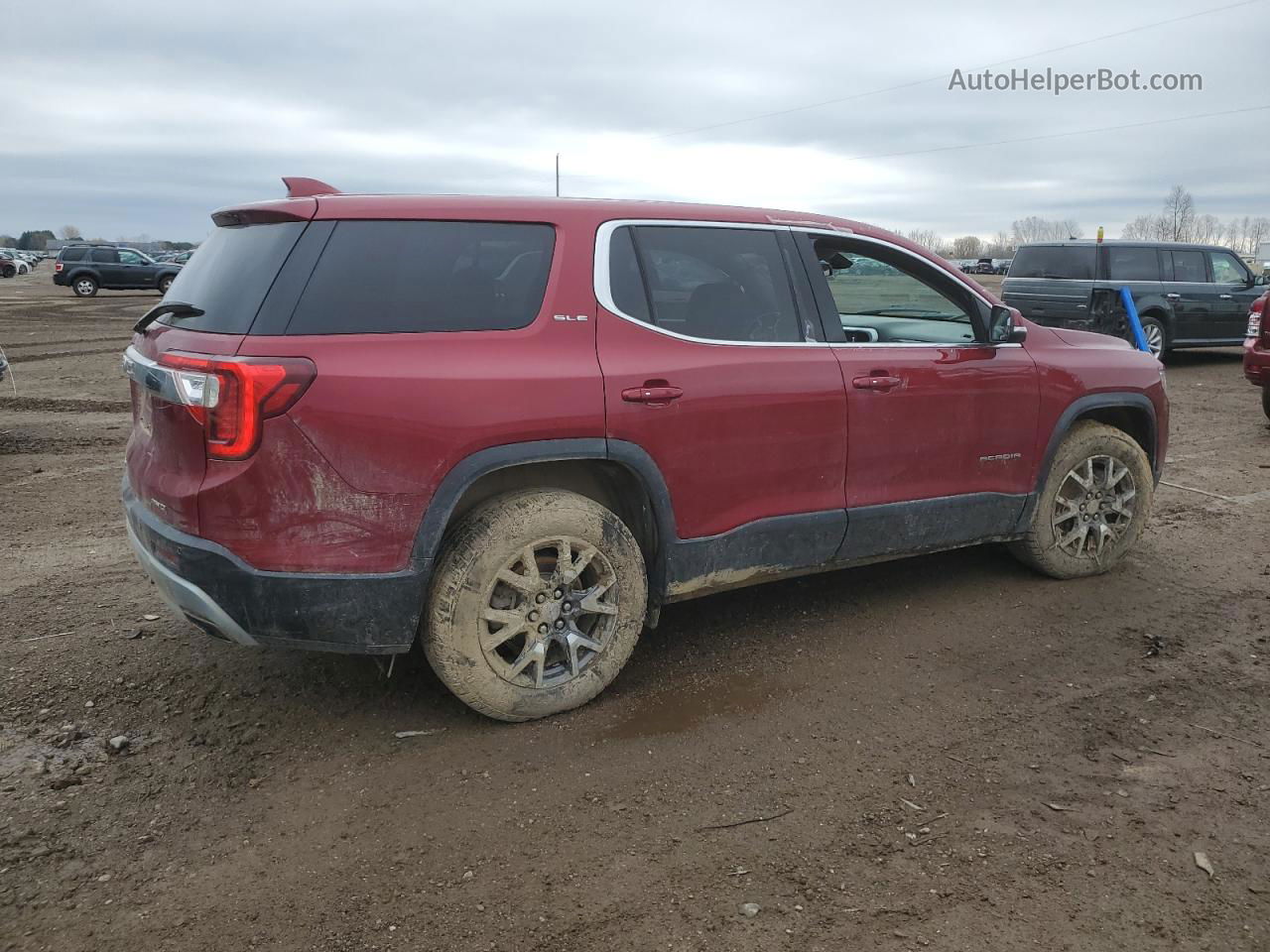 2020 Gmc Acadia Sle Темно-бордовый vin: 1GKKNRLSXLZ140539