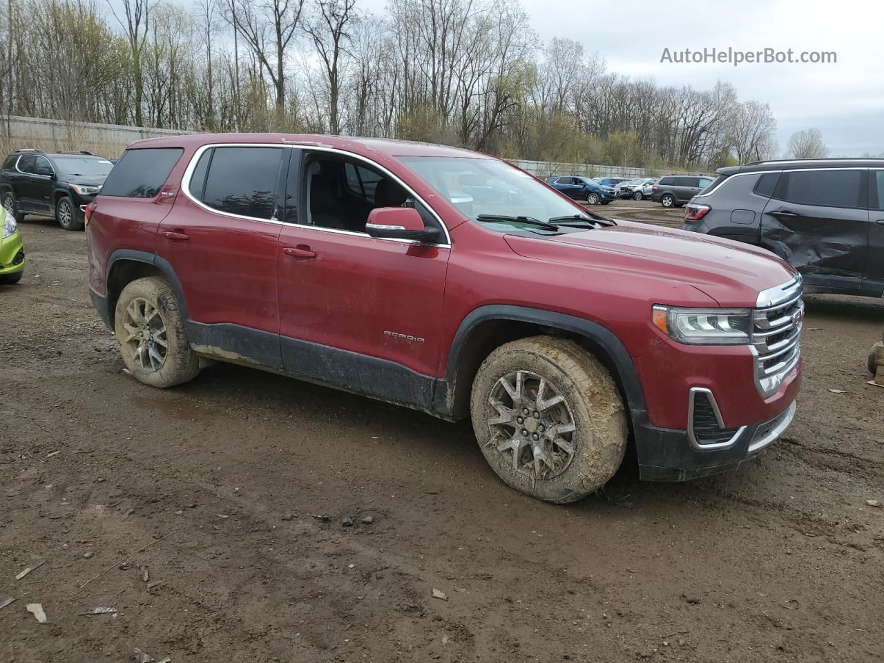 2020 Gmc Acadia Sle Темно-бордовый vin: 1GKKNRLSXLZ140539