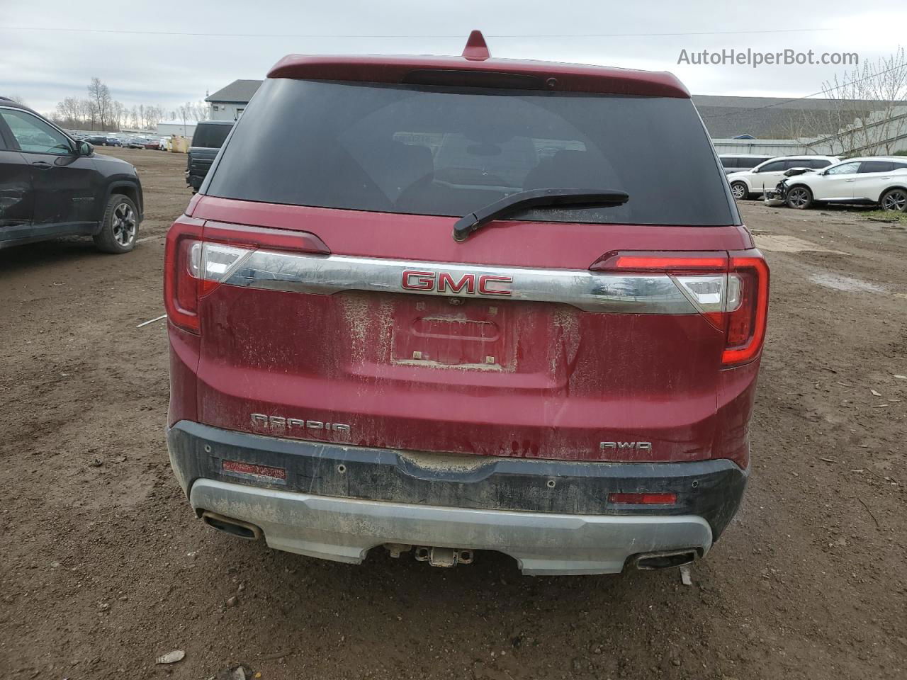 2020 Gmc Acadia Sle Темно-бордовый vin: 1GKKNRLSXLZ140539