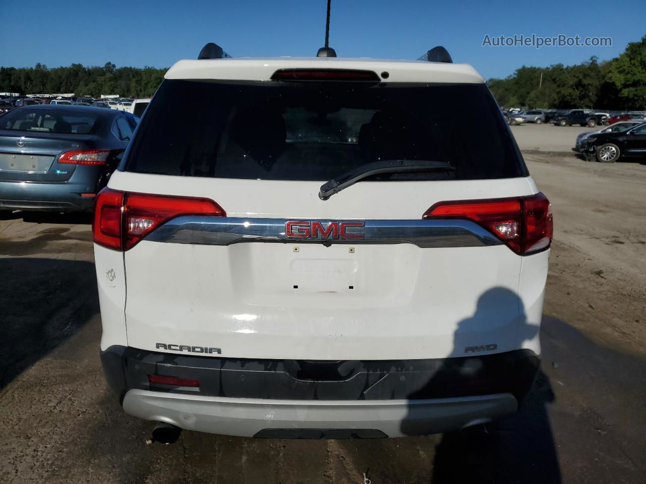 2019 Gmc Acadia Sle White vin: 1GKKNSLS5KZ249674