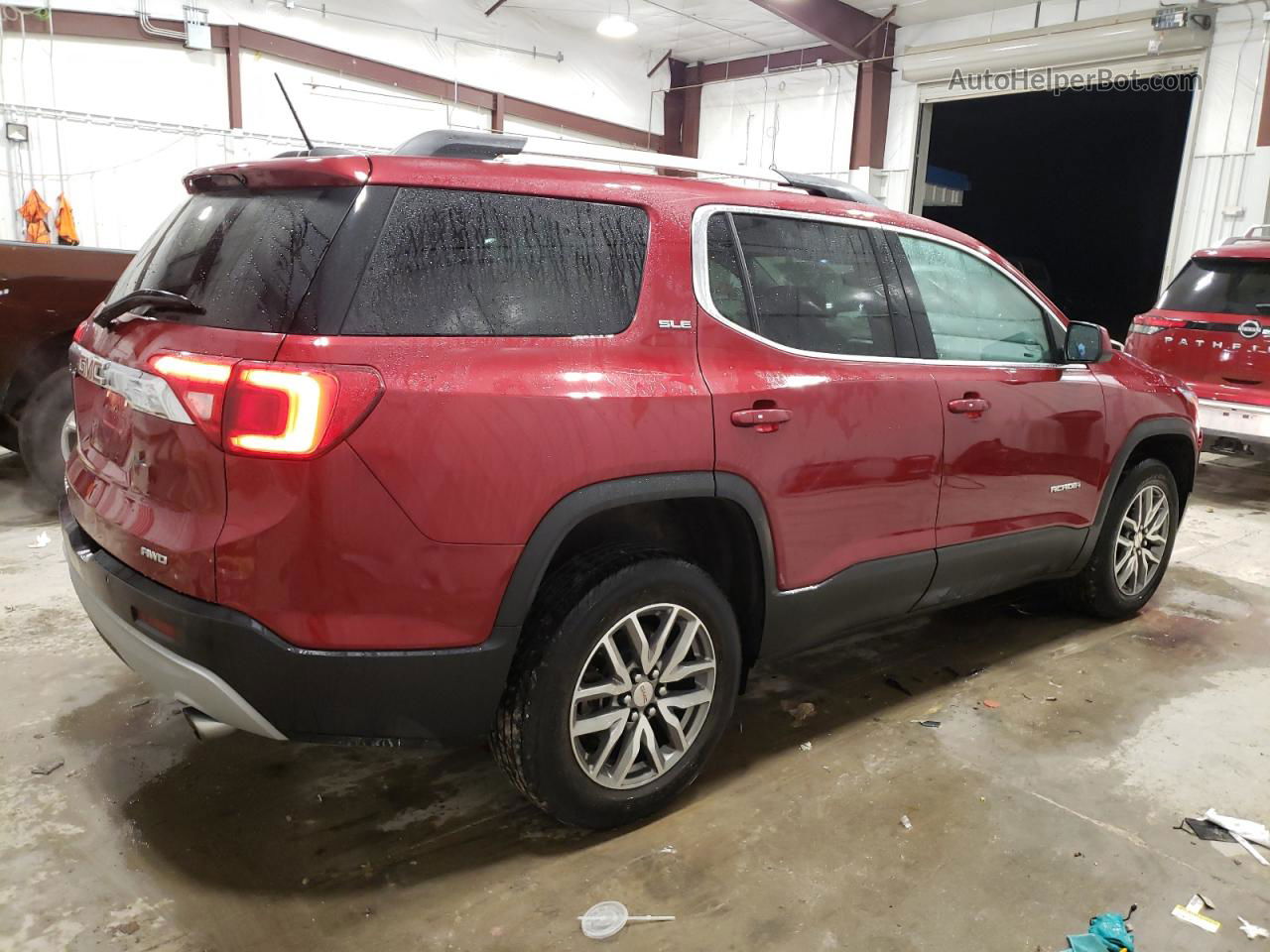 2019 Gmc Acadia Sle Red vin: 1GKKNSLS8KZ299551