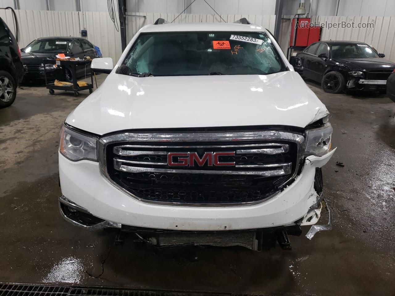 2019 Gmc Acadia Slt-1 White vin: 1GKKNULS0KZ225410