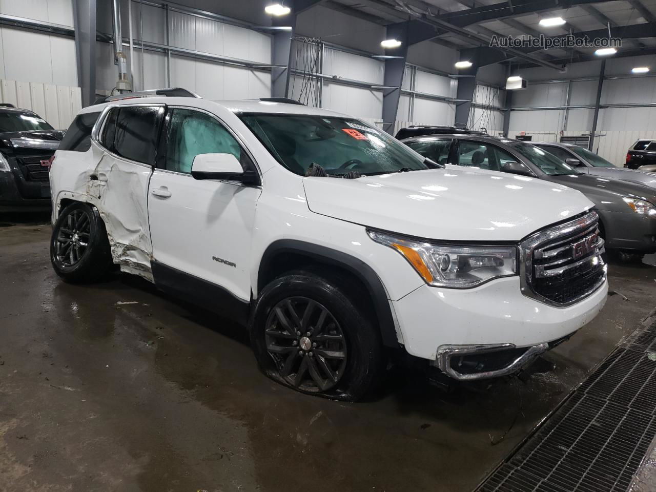 2019 Gmc Acadia Slt-1 White vin: 1GKKNULS0KZ225410