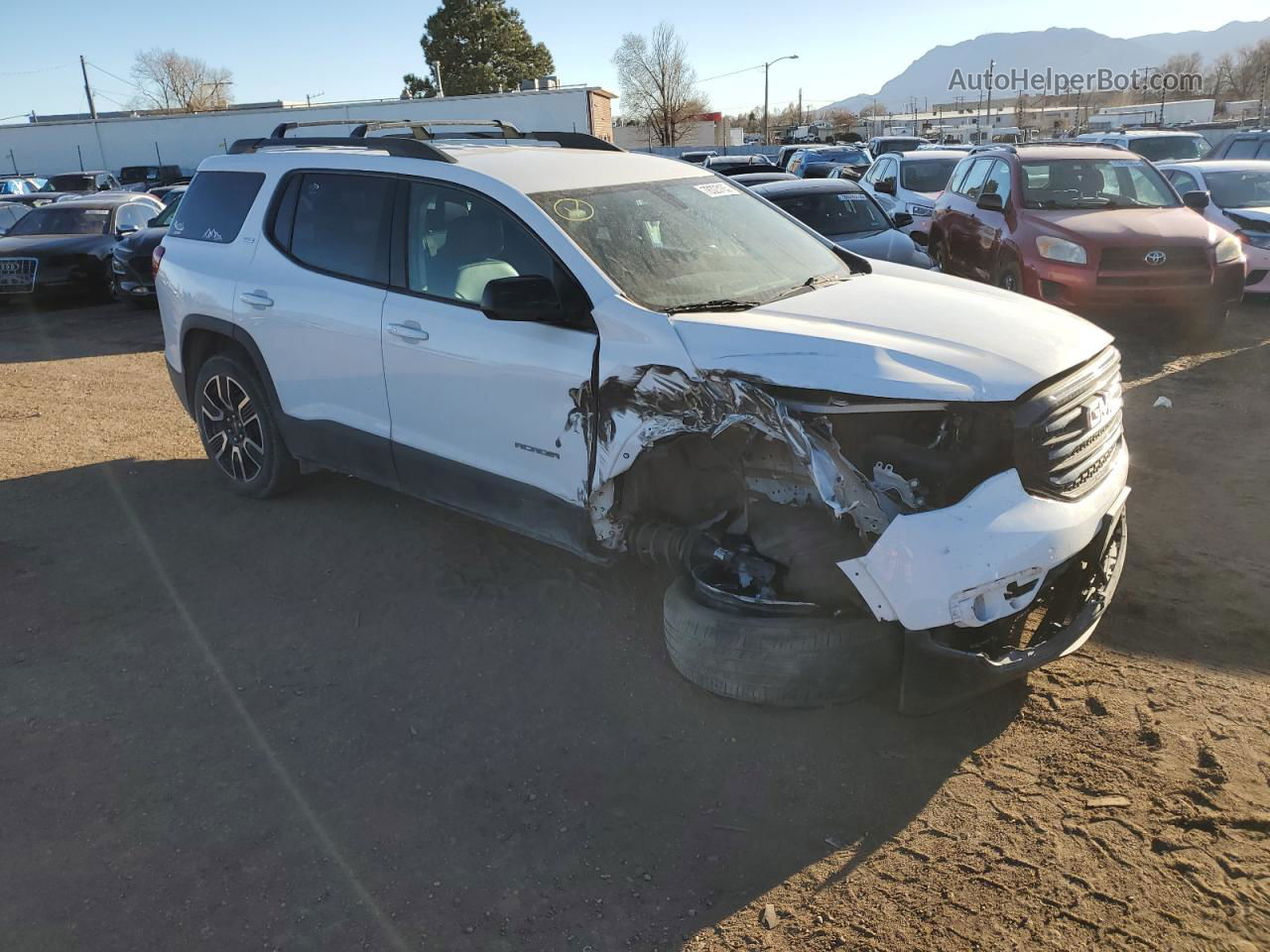 2019 Gmc Acadia Slt-1 White vin: 1GKKNULS0KZ290189