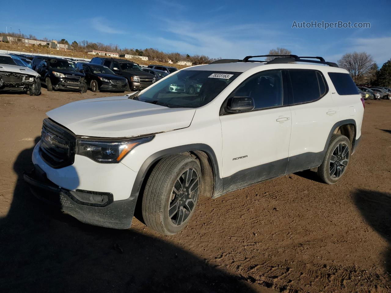 2019 Gmc Acadia Slt-1 White vin: 1GKKNULS0KZ290189