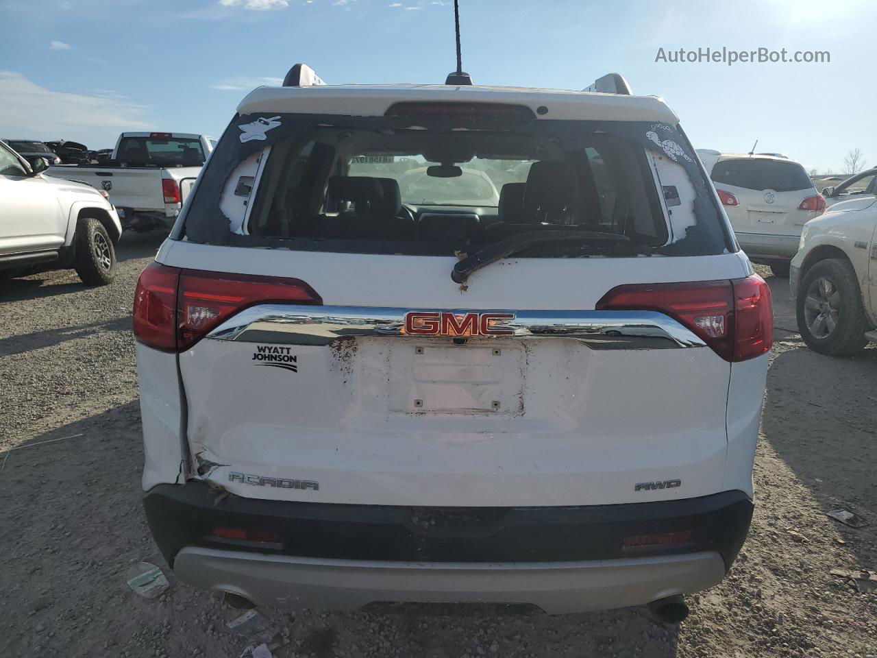 2019 Gmc Acadia Slt-1 White vin: 1GKKNULS1KZ261073