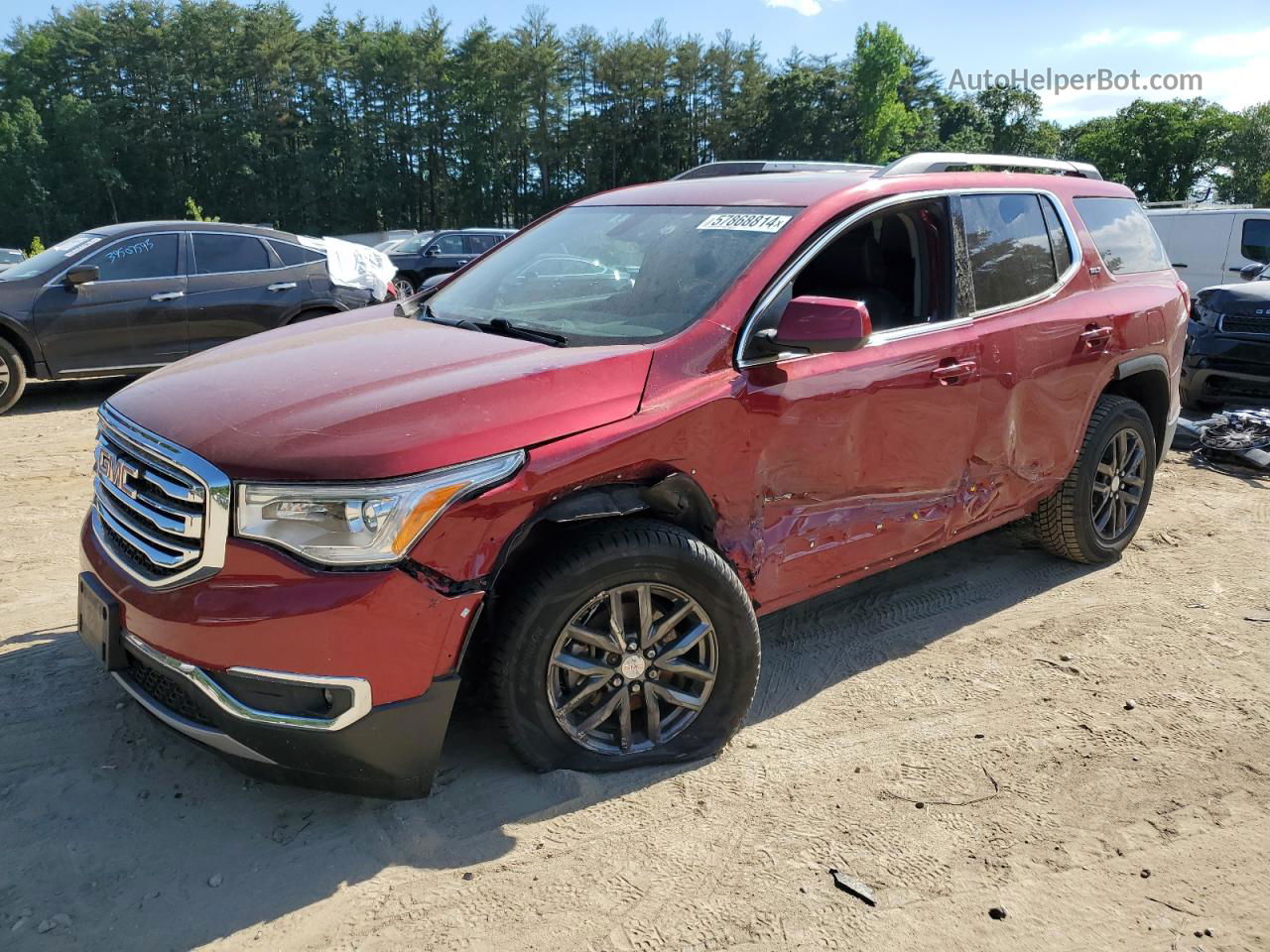 2019 Gmc Acadia Slt-1 Burgundy vin: 1GKKNULS2KZ224422