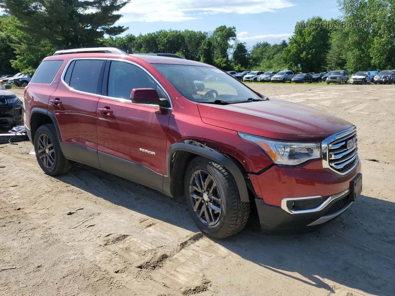 2019 Gmc Acadia Slt-1 Burgundy vin: 1GKKNULS2KZ224422