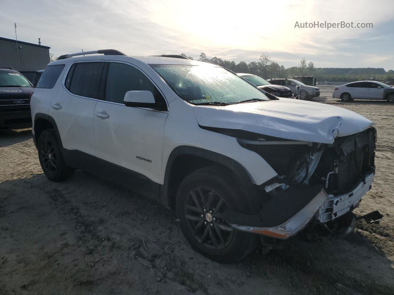 2019 Gmc Acadia Slt-1 White vin: 1GKKNULS7KZ235593