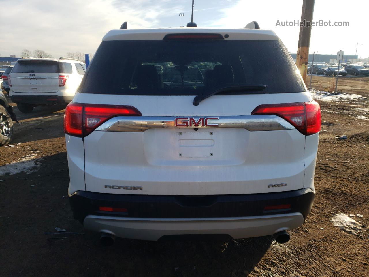 2019 Gmc Acadia Slt-1 Белый vin: 1GKKNULS8KZ113924