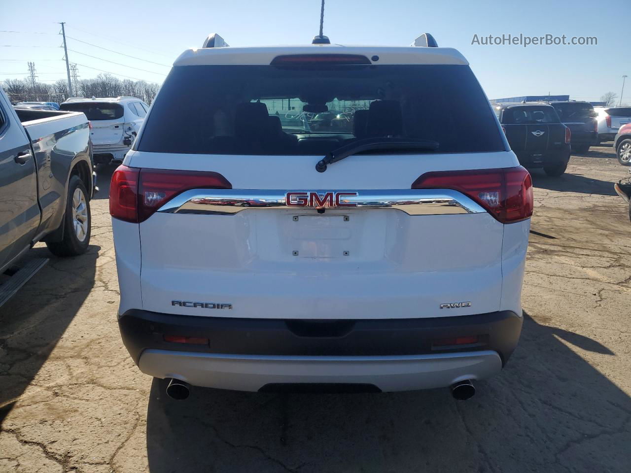 2019 Gmc Acadia Slt-1 Белый vin: 1GKKNULS9KZ286450