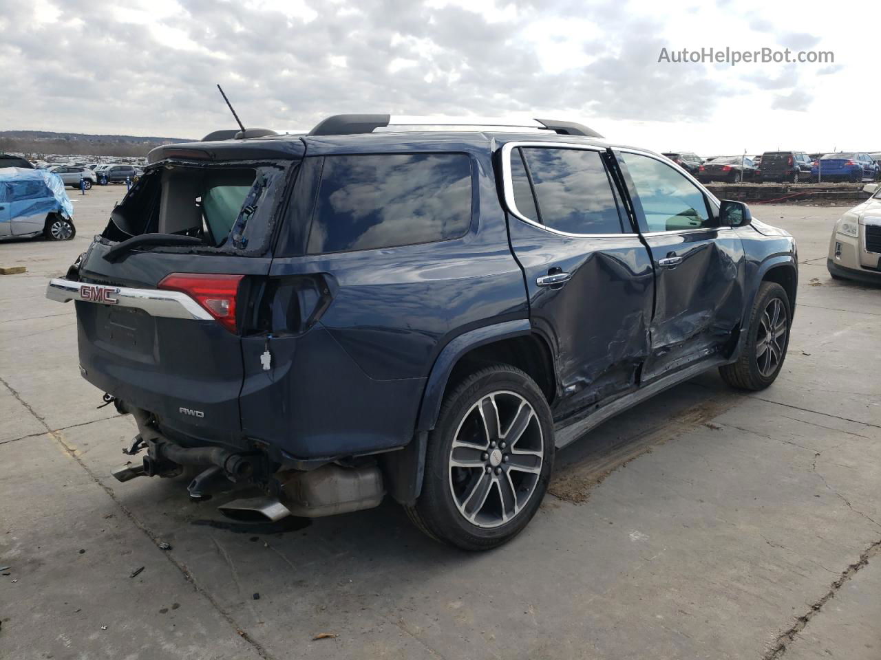 2019 Gmc Acadia Denali Blue vin: 1GKKNXLS7KZ106349