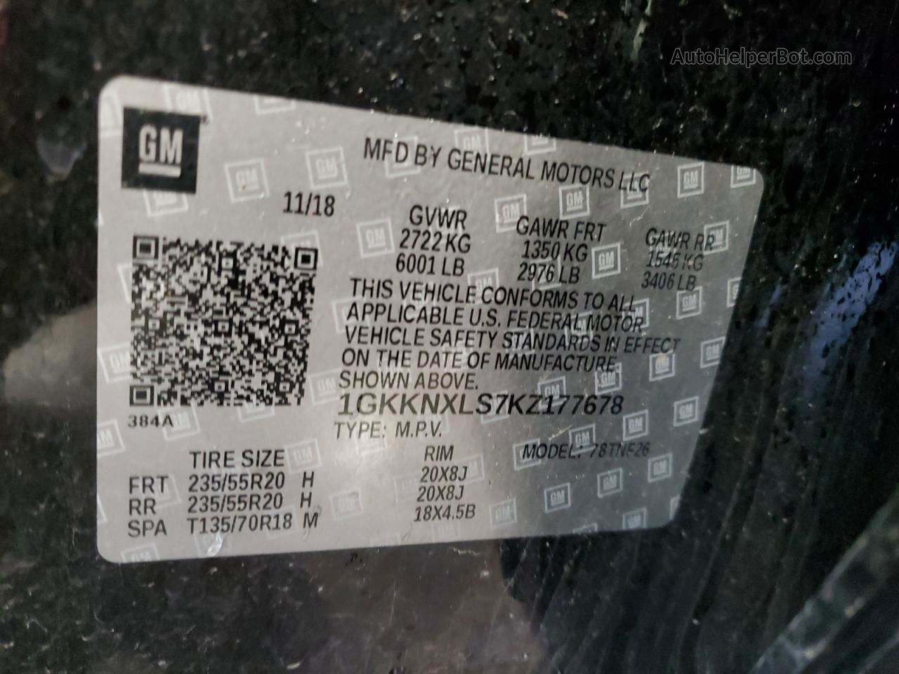 2014 Gmc Acadia Denali Черный vin: 1GKKNXLS7KZ177678