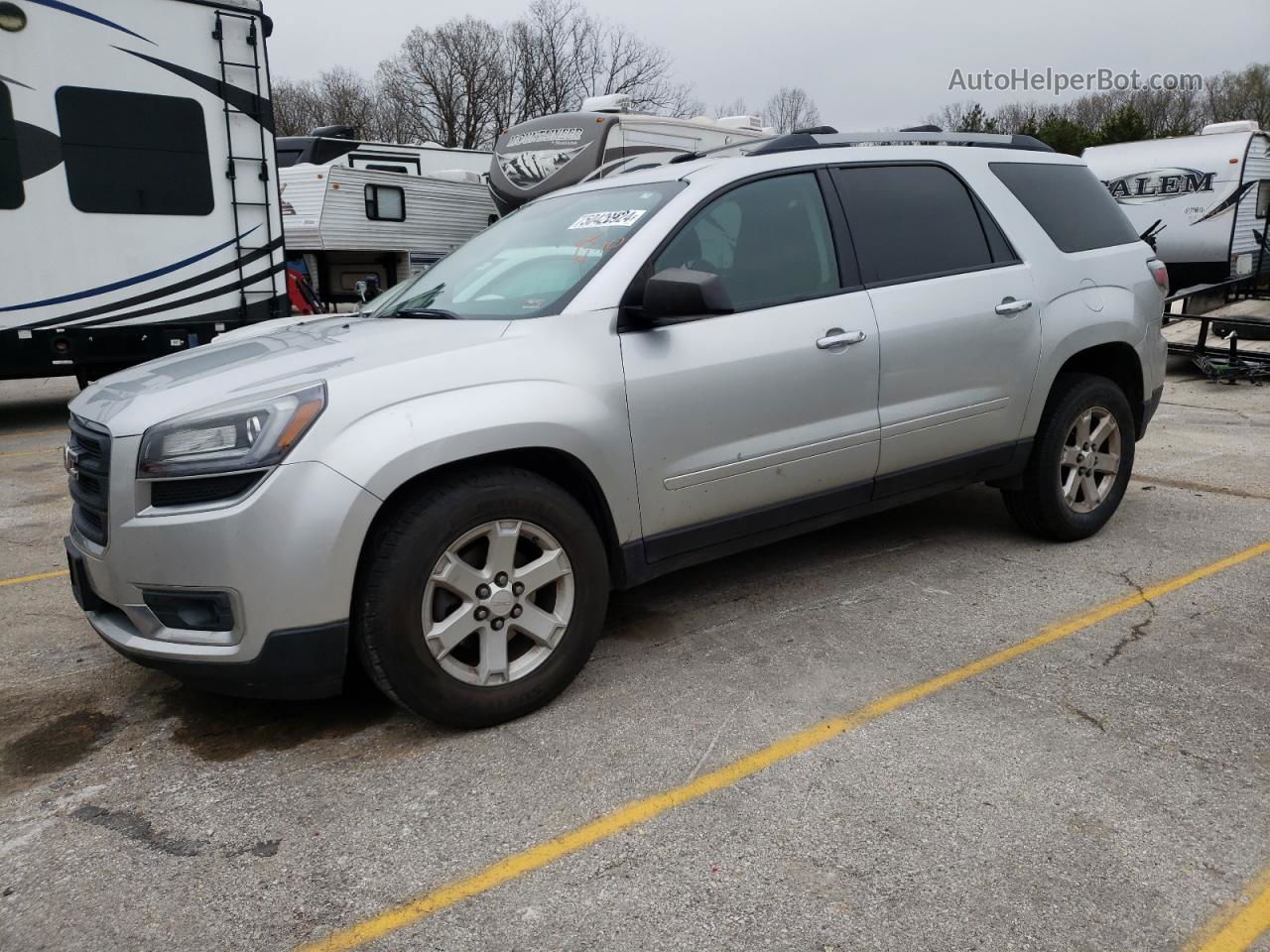 2013 Gmc Acadia Sle Silver vin: 1GKKRNED0DJ148385