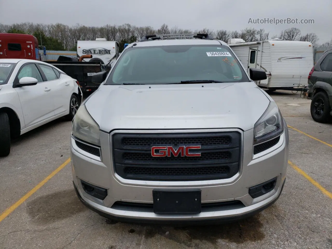 2013 Gmc Acadia Sle Silver vin: 1GKKRNED0DJ148385