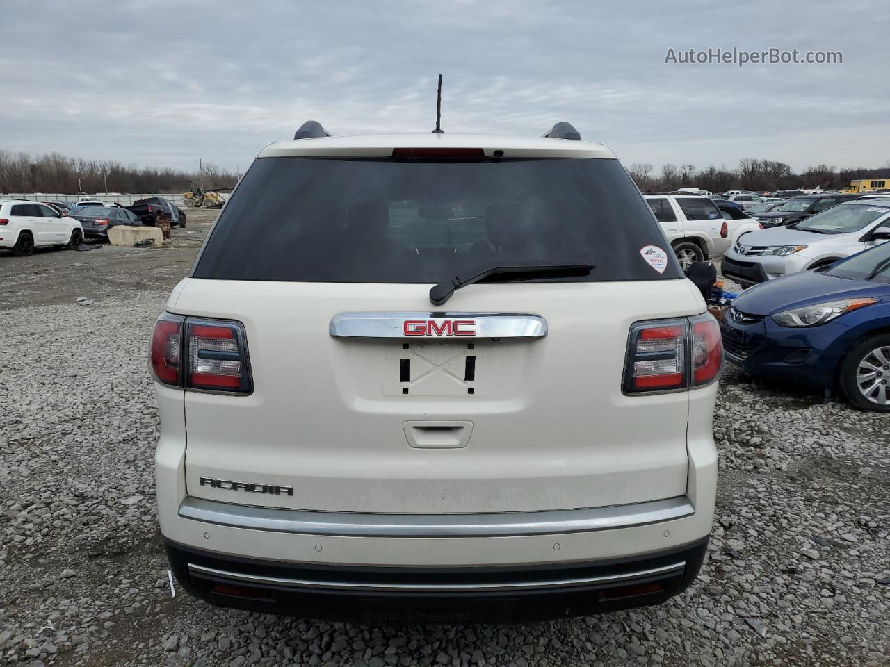 2014 Gmc Acadia Sle White vin: 1GKKRNED0EJ175541