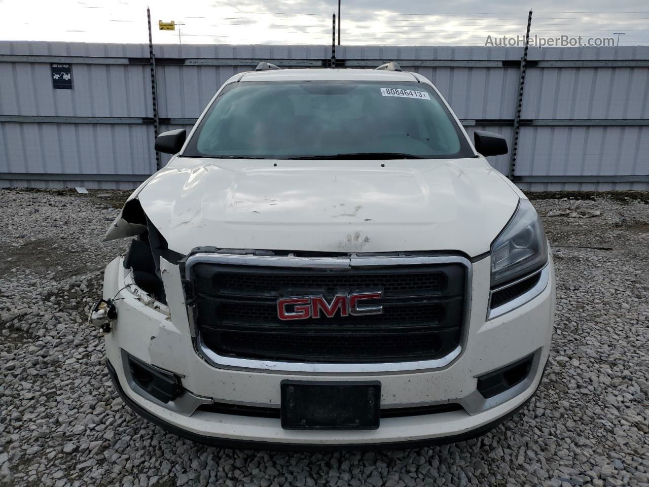 2014 Gmc Acadia Sle White vin: 1GKKRNED0EJ175541