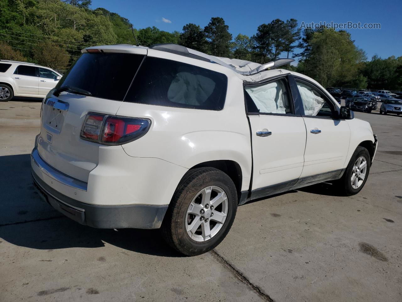 2013 Gmc Acadia Sle White vin: 1GKKRNED1DJ192525