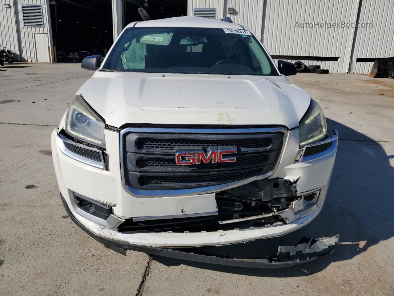 2013 Gmc Acadia Sle White vin: 1GKKRNED1DJ192525