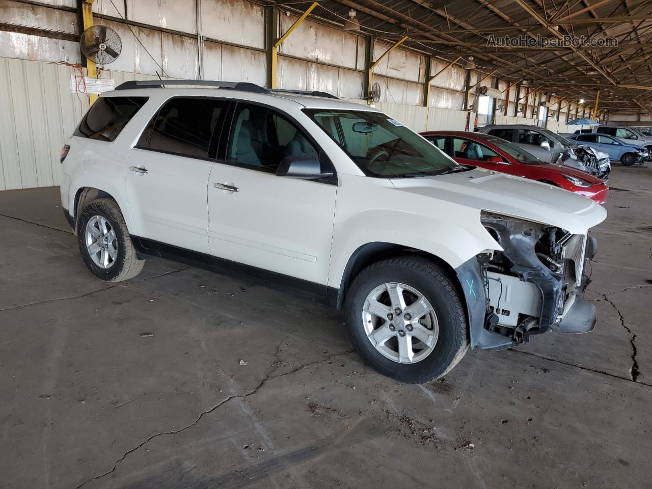 2014 Gmc Acadia Sle White vin: 1GKKRNED1EJ239344