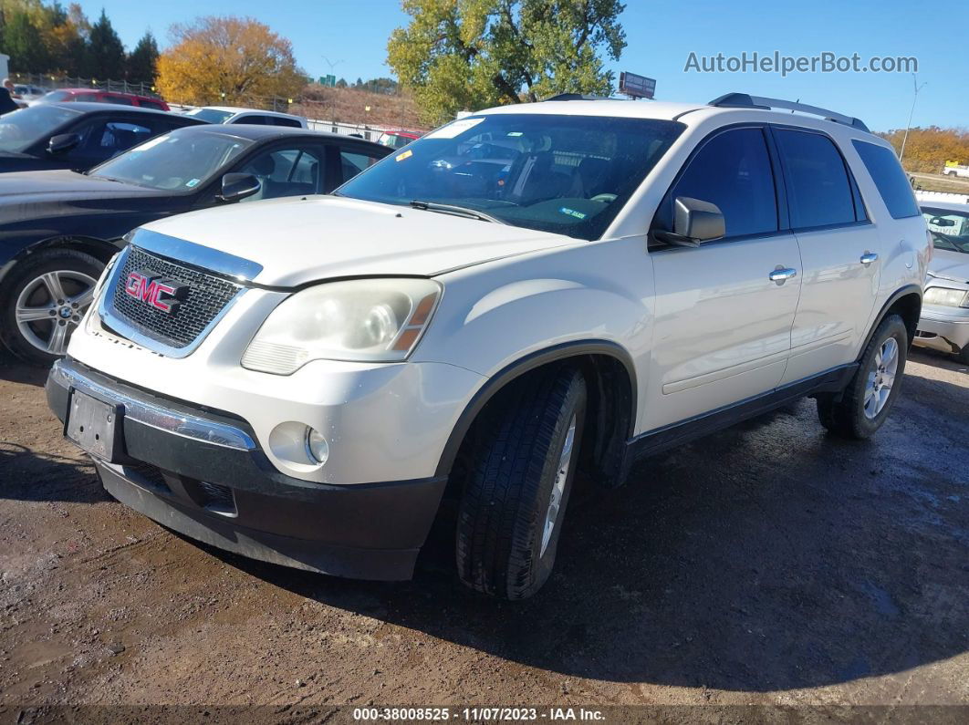 2012 Gmc Acadia Sl Белый vin: 1GKKRNED2CJ315845