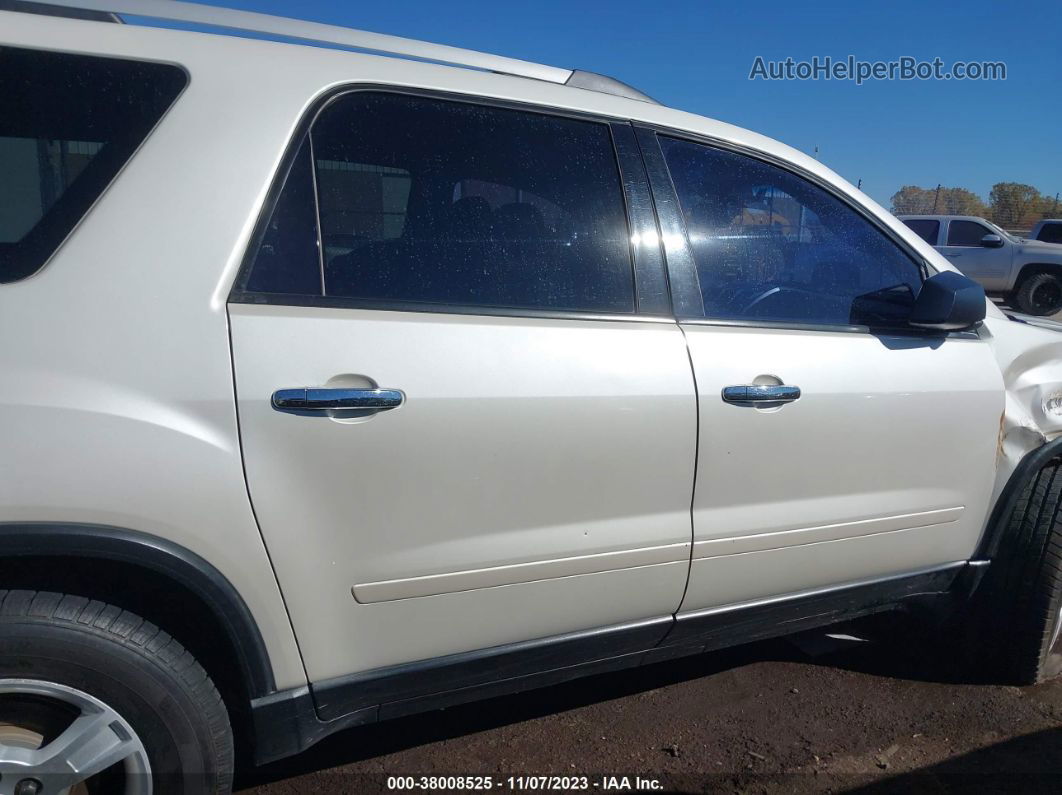 2012 Gmc Acadia Sl White vin: 1GKKRNED2CJ315845